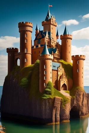 a castle made of idividual biscuits